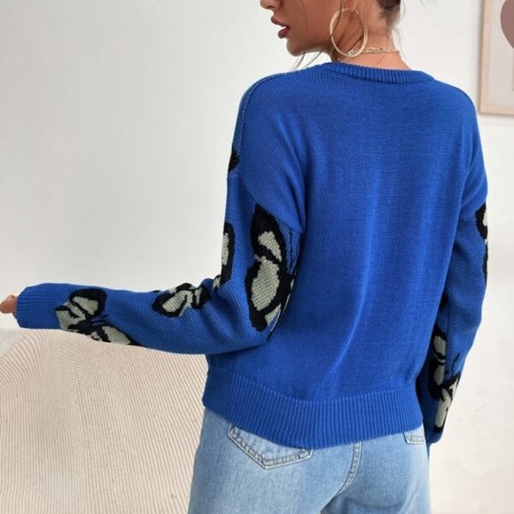 COPY - FLY AWAY Butterfly Print Long Sleeved Sweater top - Picture 6 of 7